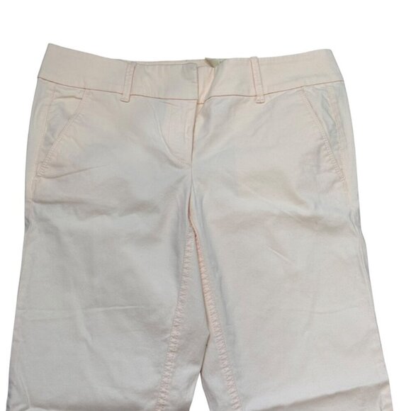 Loft Womens Marisa Skinny Ankle Pants Size 4 Light Pink Cotton Blend New - Picture 8 of 10